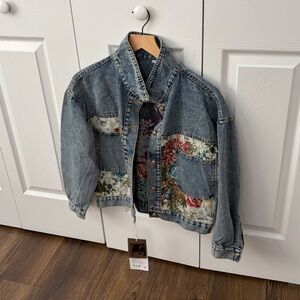 Floral Patchwork Denim Jacket